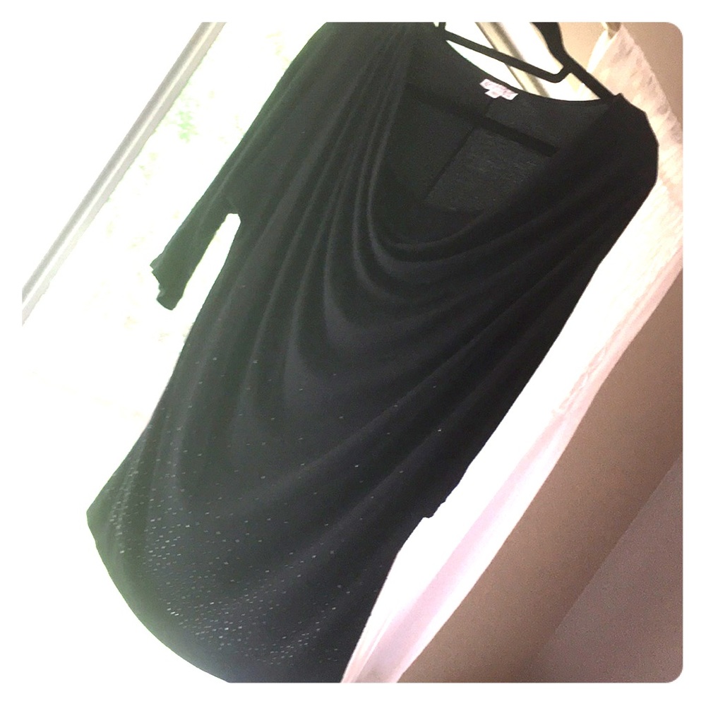 Black sparkle nursing top, Large, a pea in the pod